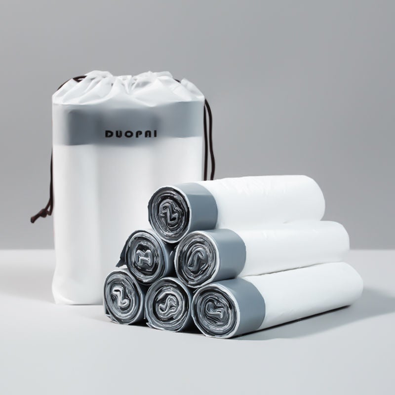 Drawstring Garbage Bag Household Portable Thickened Tear-Free Large Roll Kitchen Bathroom Cleaning Bag Drawstring Plastic Bag - Image 3